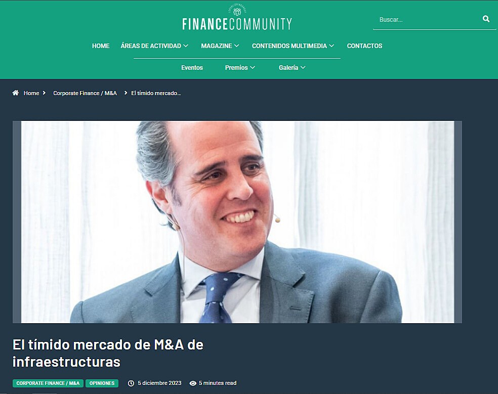 El tmido mercado de M&A de infraestructuras